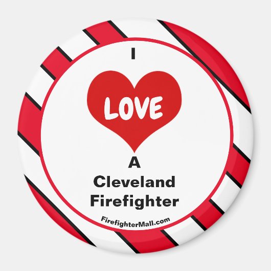 Aimant J'Aime Un Pompier Cleveland (Devant)