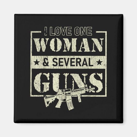 Aimant J'aime une femme plusieurs armes (Devant)
