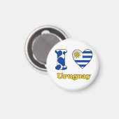 Aimant J'aime Uruguay (Recto/Verso)