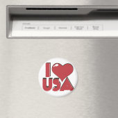Aimant J'aime USA Rétro 80s (In Situ (Lave-vaisselle))