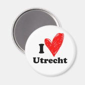 Aimant J'aime Utrecht (Recto/Verso)