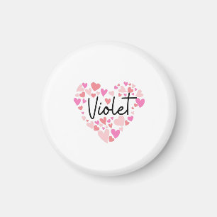 Aimant J'aime Violet