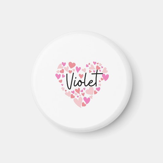 Aimant J'aime Violet (Devant)