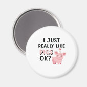 Aimant J'Aime Vraiment Les Cochons D'Accord ? (Recto/Verso)