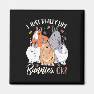 Aimant J'Aime Vraiment Les Lapins
