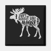 Aimant J'Aime Vraiment Moose OK (Devant)