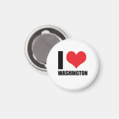 Aimant J'aime Washington (Recto/Verso)