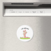 Aimant J'Aime Worm Hugs Funny Warm Worm Pun (In Situ (Lave-vaisselle))