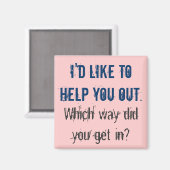 Aimant J'Aimerais Vous Aider (Recto/Verso)