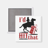 Aimant J'allais frapper cette drôle de course de barils (Recto/Verso)