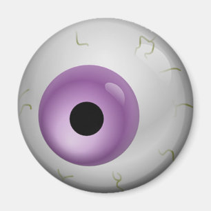 Aimant Jalloween violet sanglant Zombie Eyeball