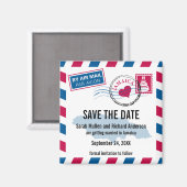 Aimant Jamaica Air Mail Wedding Enregistrer la date (Recto/Verso)
