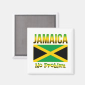 Aimant Jamaica Flag No Problem (Recto/Verso)