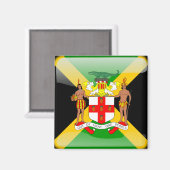 Aimant Jamaican glossy flag (Recto/Verso)