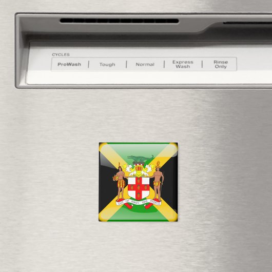 Aimant Jamaican glossy flag (In Situ (Lave-vaisselle))