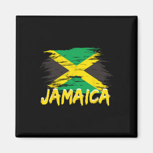 Aimant Jamaïque Rétro Aquarelles Vintage Sport Drapeau Ja