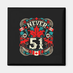 Aimant Jamais 51 Canada Feuille d'érable Vintage Cana en