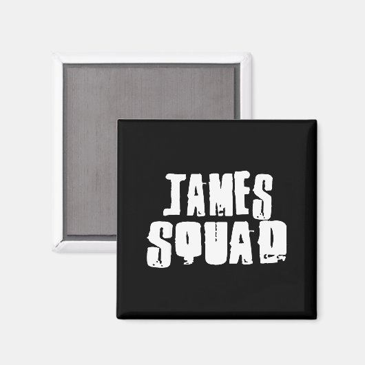 Aimant James Squad Name Funny James  (Recto/Verso)