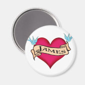 Aimant James - T-shirts et cadeaux personnalisés pour tat (Recto/Verso)