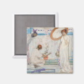 Aimant James Whistler - Symphonie blanche, Trois filles (Recto/Verso)