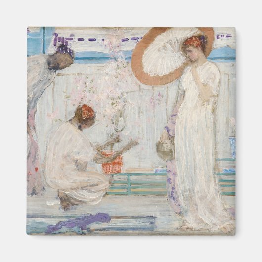Aimant James Whistler - Symphonie blanche, Trois filles (Devant)