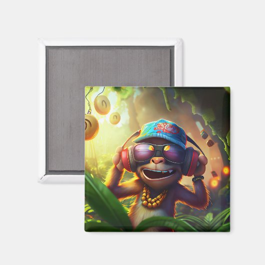 Aimant Jammin Monkey (Recto/Verso)