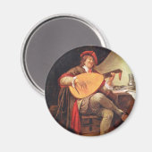 Aimant Jan Steen. Autoportrait jouant du luth (Recto/Verso)
