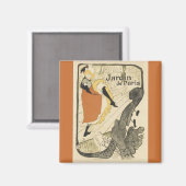 Aimant Jane Avril de la danseuse Art nouveau par Toulouse (Recto/Verso)