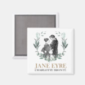 Aimant Jane Eyre et Edward Rochester avec Wreath (Recto/Verso)