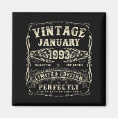 Aimant January 1993 33rd Birthday For Men 33 Year Old Bda (Devant)