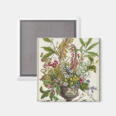 Aimant Janvier à partir de "Douze mois de fleurs" (Recto/Verso)