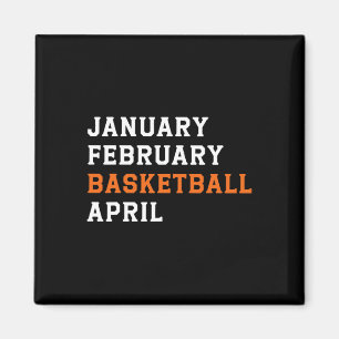 Aimant Janvier Février Basketball Avril Retro Fils Filles