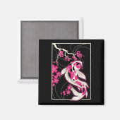 Aimant Japon Koi Poisson Fleur de Cerisier Japonais Nishi (Recto/Verso)