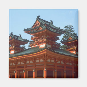 Aimant Japon, Kyoto, Temple coloré de Heian Jingu,