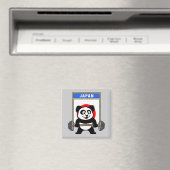 Aimant Japon Panda haltérophilie (In Situ (Lave-vaisselle))