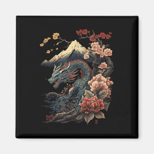 Aimant Japonais esthétique Dragon japonais Art japonais T