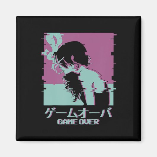 Aimant Japonaise Anime Game Over (Devant)