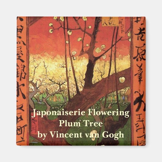 Aimant Japonisme : Arbre à prune fleuri par Vincent van G (Devant)