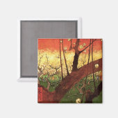 Aimant Japonisme : Arbre à prune fleuri par Vincent van G (Recto/Verso)