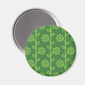 Aimant Jardin à fleurs plates vertes Motif (Recto/Verso)