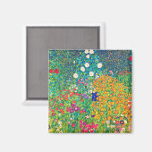 Aimant Jardin aux fleurs, Gustav Klimt (Recto/Verso)