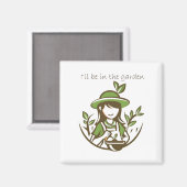 Aimant Jardin de jardinage mignon (Recto/Verso)