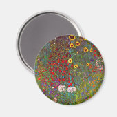 Aimant Jardin de la ferme Gustav Klimt avec l'aimant des (Recto/Verso)