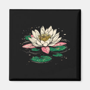 Aimant Jardin de nénuphars et lotus fleur de naissance de
