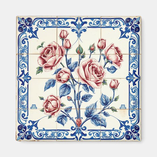 aimant jardin de roses (Devant)