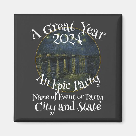 Aimant Jardin de thé du banquet Surprise Party Block 2024 (Devant)