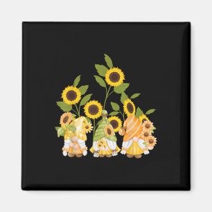 Aimant Jardin de tournesols Gnomes mignons Femmes été
