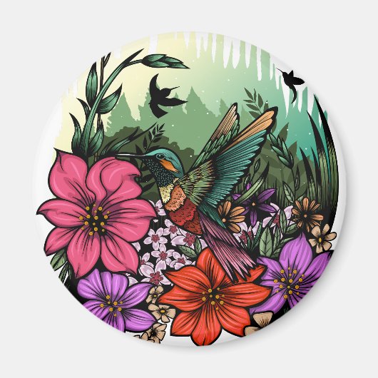 Aimant Jardin des colibris (Devant)