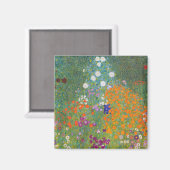 Aimant Jardin des fleurs (par Gustav Klimt) (Recto/Verso)