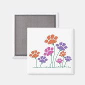 Aimant Jardin des fleurs Pawprint (Recto/Verso)